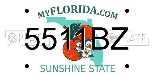 5511BZ Florida License Plate