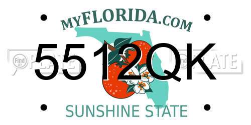 5512QK Florida License Plate