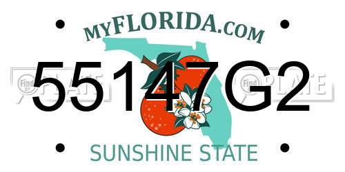 55147G2 Florida License Plate