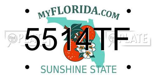 5514TF Florida License Plate
