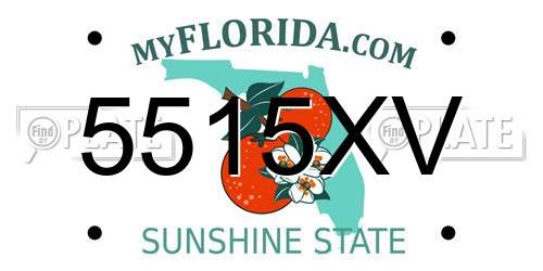 5515XV Florida License Plate