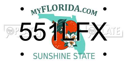 551LFX Florida License Plate