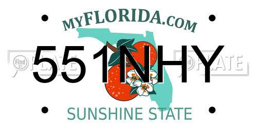 551NHY Florida License Plate