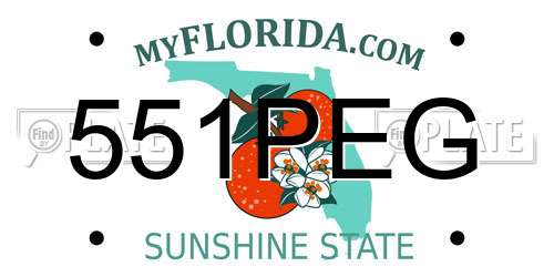 551PEG Florida License Plate