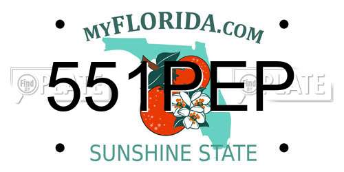 551PEP Florida License Plate