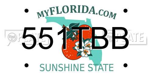 551TBB Florida License Plate