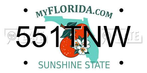 551TNW Florida License Plate