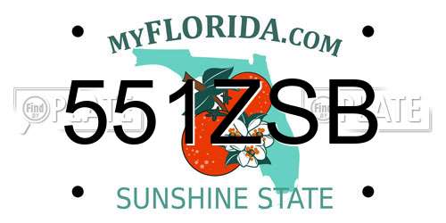 551ZSB Florida License Plate