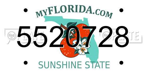 5520728 Florida License Plate