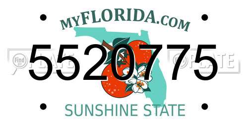 5520775 Florida License Plate