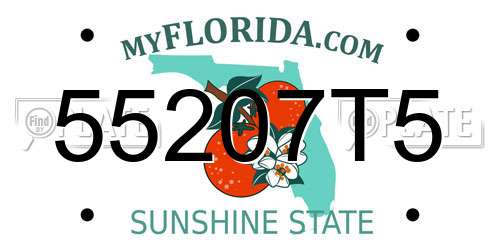 55207T5 Florida License Plate