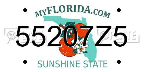 55207Z5 Florida License Plate