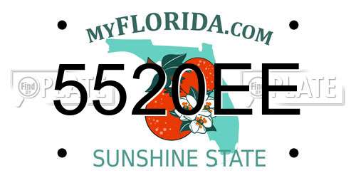 5520EE Florida License Plate