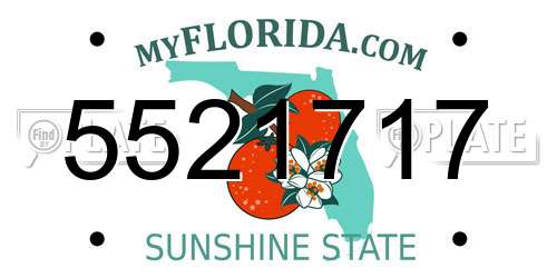 5521717 Florida License Plate