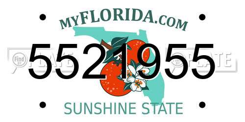 5521955 Florida License Plate