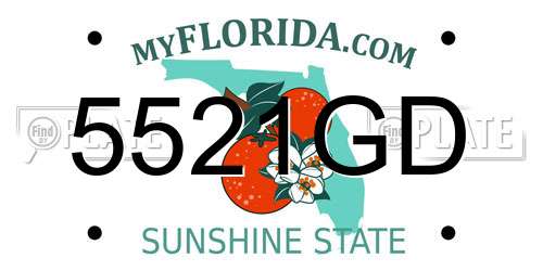 5521GD Florida License Plate