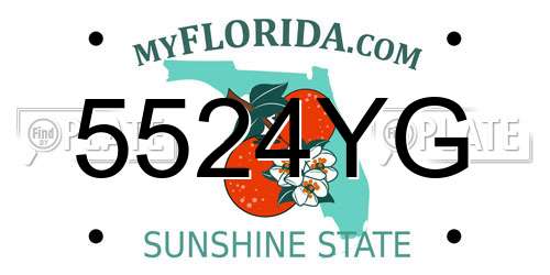 5524YG Florida License Plate