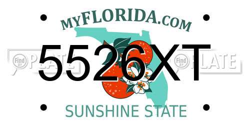 5526XT Florida License Plate