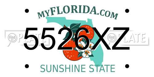 5526XZ Florida License Plate