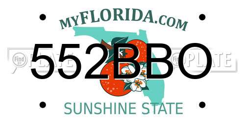 552BBO Florida License Plate