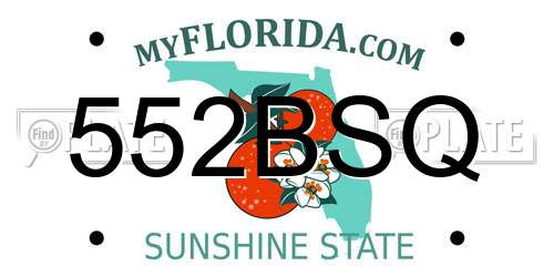 552BSQ Florida License Plate