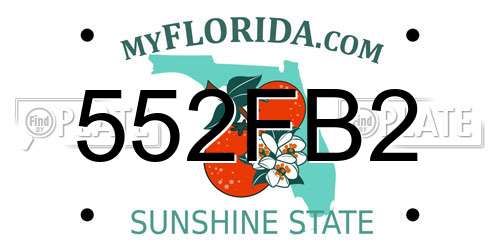 552FB2 Florida License Plate