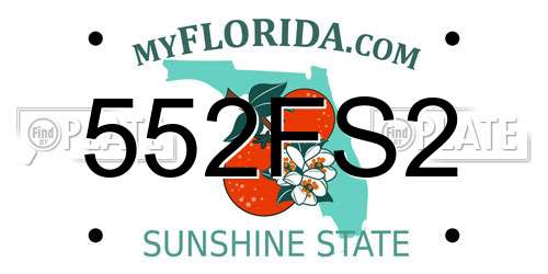 552FS2 Florida License Plate