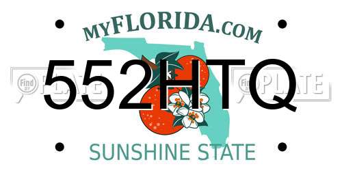552HTQ Florida License Plate