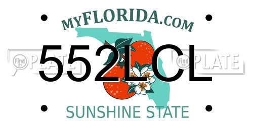 552LCL Florida License Plate