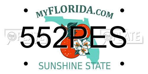 552PES Florida License Plate