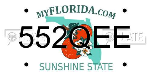 552QEE Florida License Plate