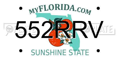 552RRV Florida License Plate