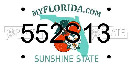 552S13 Florida License Plate