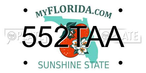 552TAA Florida License Plate