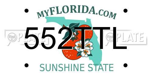 552TTL Florida License Plate