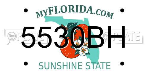 5530BH Florida License Plate
