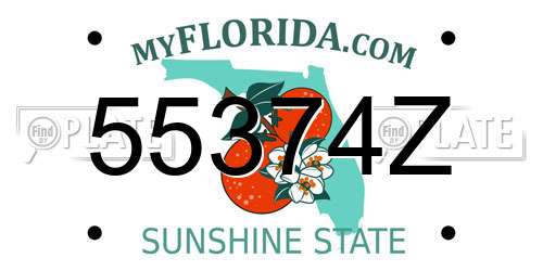 55374Z Florida License Plate