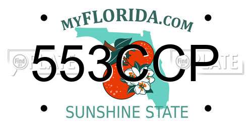 553CCP Florida License Plate