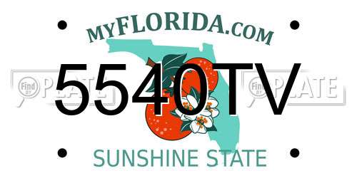 5540TV Florida License Plate