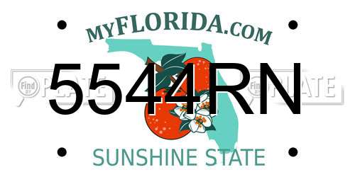5544RN Florida License Plate
