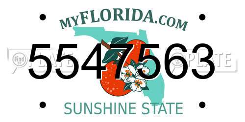 5547563 Florida License Plate