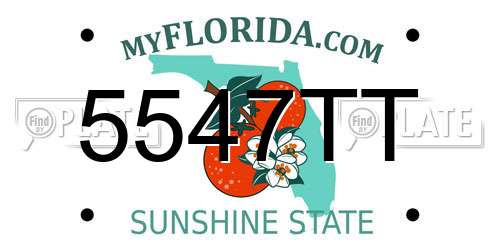 5547TT Florida License Plate