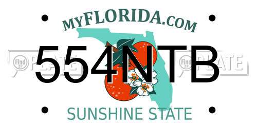554NTB Florida License Plate