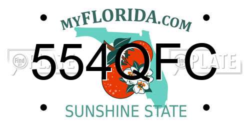 554QFC Florida License Plate
