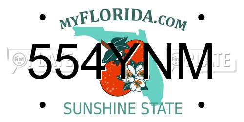 554YNM Florida License Plate