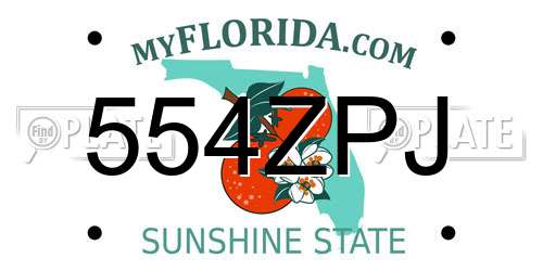 554ZPJ Florida License Plate