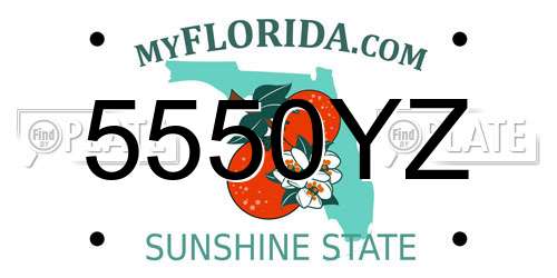 5550YZ Florida License Plate