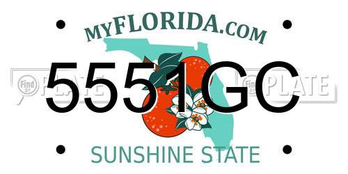 5551GC Florida License Plate