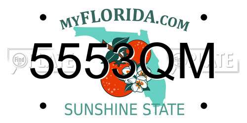 5553QM Florida License Plate