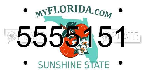 5555151 Florida License Plate